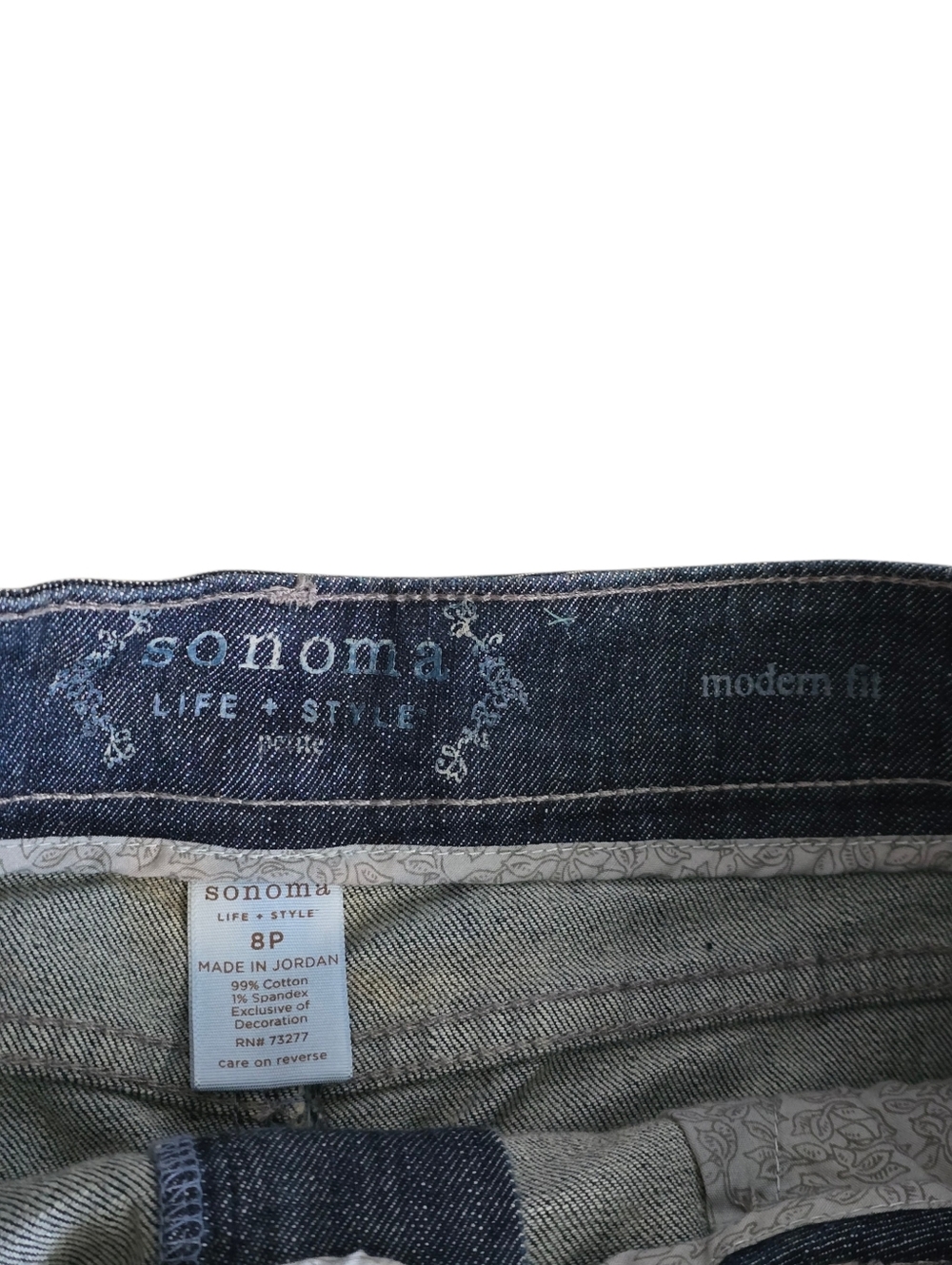 Sonoma Denim Mini Skirt – Dark Wash | Modern Fit | Size 8 Petite | Y2K Casual - Picture 4 of 5